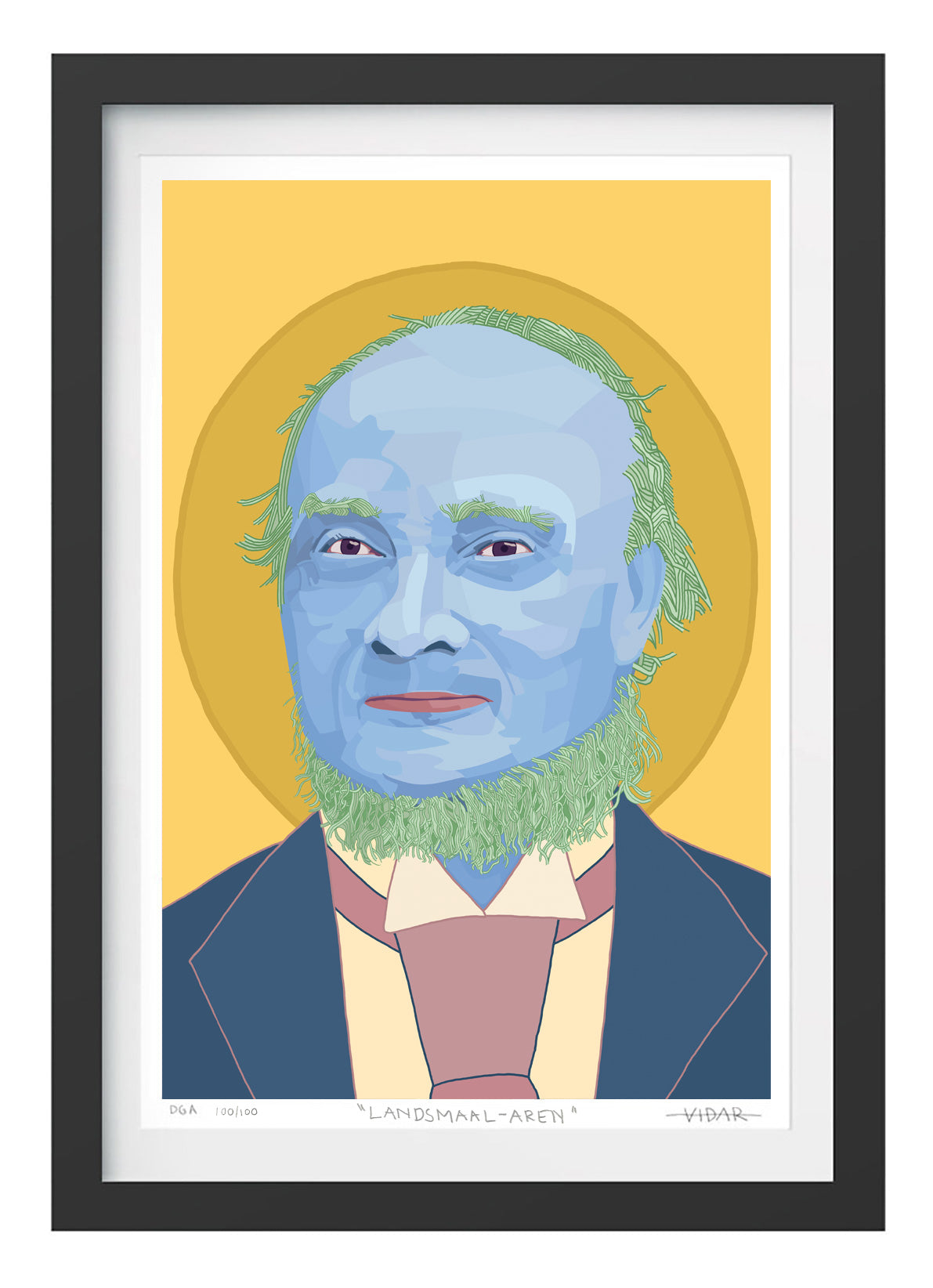 Portrait of Ivar Aasen — LANDSMAAL-AREN — 50x70