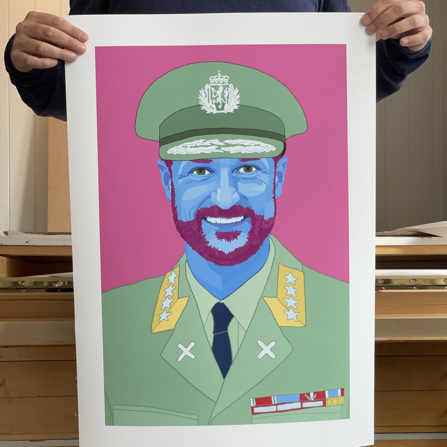 Portrait of Haakon Magnus — EN A GUTTA — 50x70